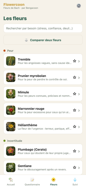 Les 38 fleurs