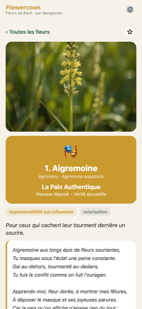Fiche d'une fleur